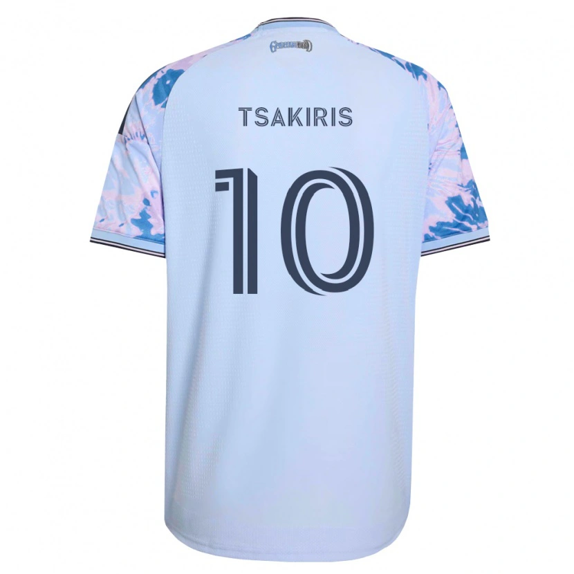 Danxen Heren Niko Tsakiris #10 Koninklijk Blauw Wit Zwart Uitshirt Uittenue 2026/27 T-Shirt