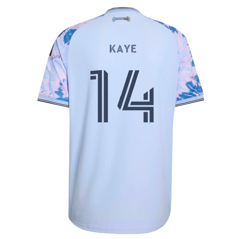 Danxen Heren Mark-Anthony Kaye #14 Koninklijk Blauw Wit Zwart Uitshirt Uittenue 2026/27 T-Shirt