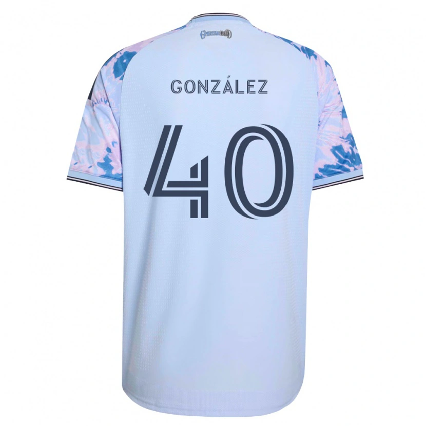 Danxen Heren Jonathan González #40 Koninklijk Blauw Wit Zwart Uitshirt Uittenue 2026/27 T-Shirt
