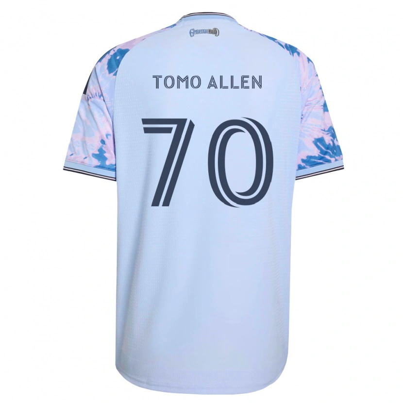 Danxen Heren Tomo Allen #70 Koninklijk Blauw Wit Zwart Uitshirt Uittenue 2026/27 T-Shirt