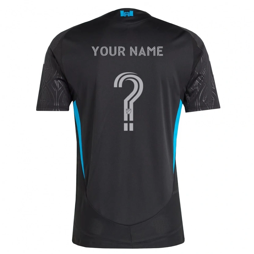 Danxen Heren Uw Naam #0 Zwart Wit Hemelsblauw Uitshirt Uittenue 2026/27 T-Shirt