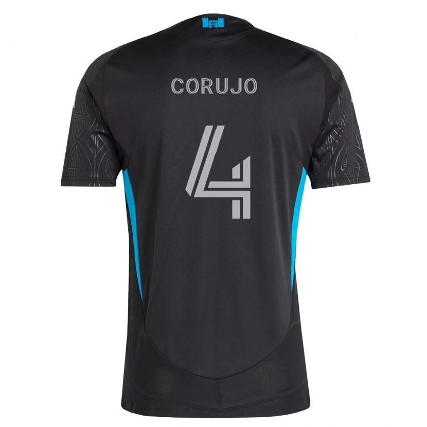 Danxen Heren Guzmán Corujo #4 Zwart Wit Hemelsblauw Uitshirt Uittenue 2026/27 T-Shirt