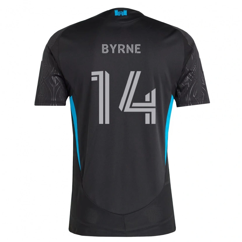 Danxen Heren Nathan Byrne #14 Zwart Wit Hemelsblauw Uitshirt Uittenue 2026/27 T-Shirt