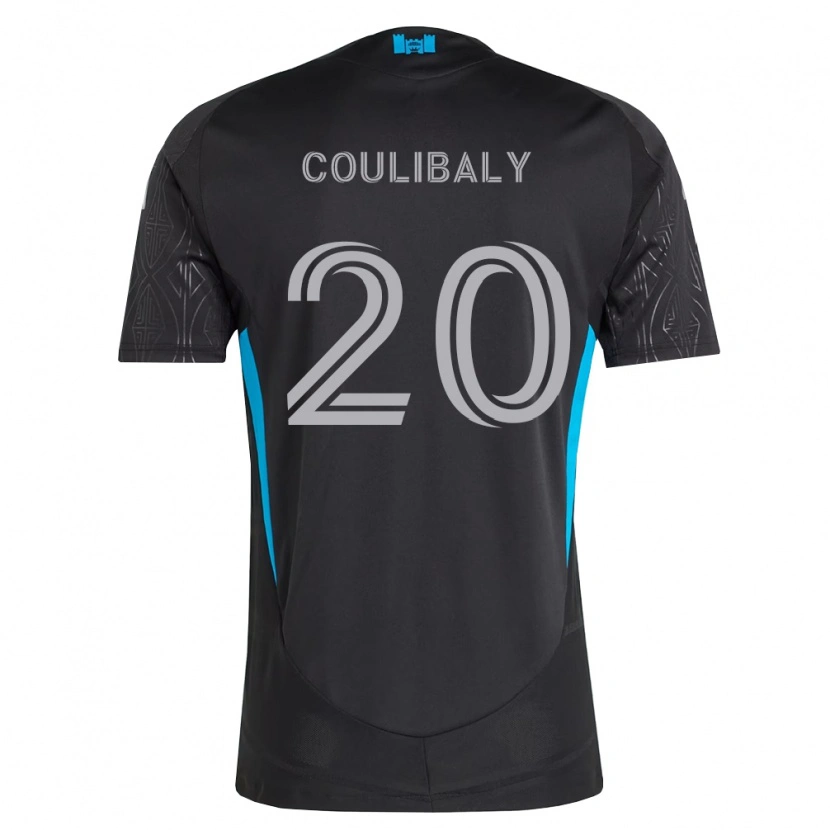Danxen Heren Baye Coulibaly #20 Zwart Wit Hemelsblauw Uitshirt Uittenue 2026/27 T-Shirt