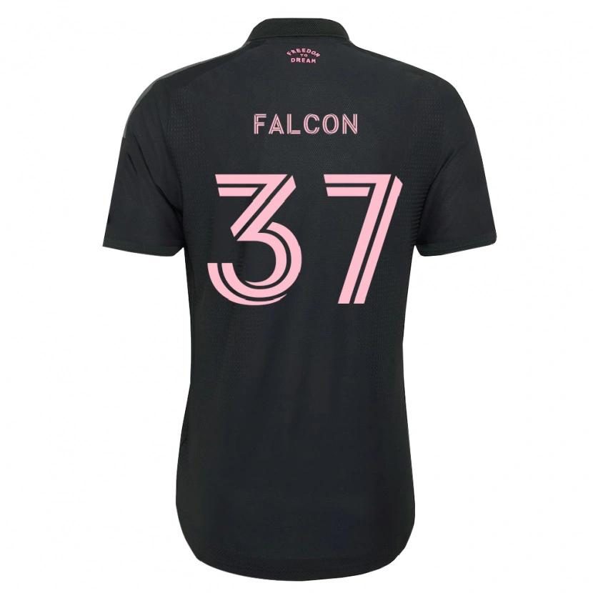 Danxen Heren Maximiliano Falcón #37 Roze Zwart Wit Uitshirt Uittenue 2026/27 T-Shirt