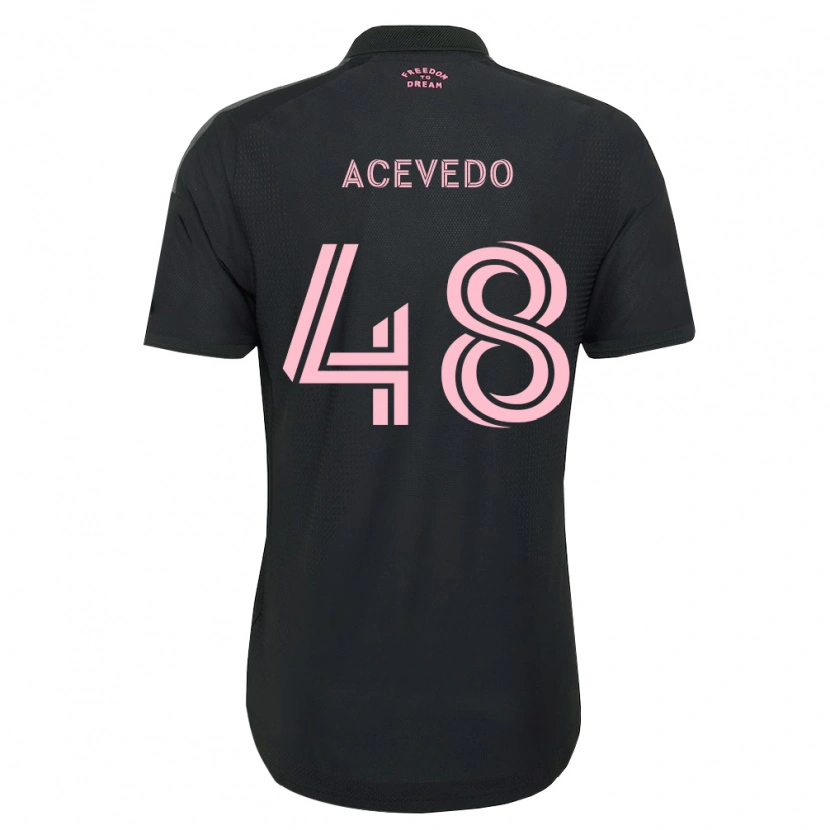 Danxen Heren Matías Acevedo #48 Roze Zwart Wit Uitshirt Uittenue 2026/27 T-Shirt