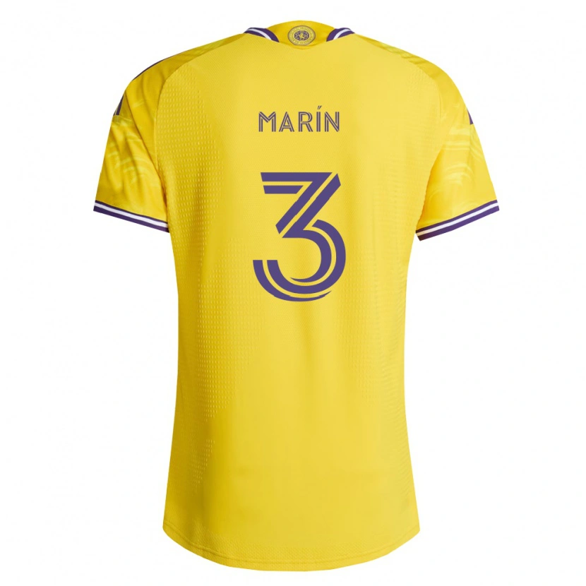 Danxen Heren Adrián Marín #3 Geel Paars Uitshirt Uittenue 2026/27 T-Shirt