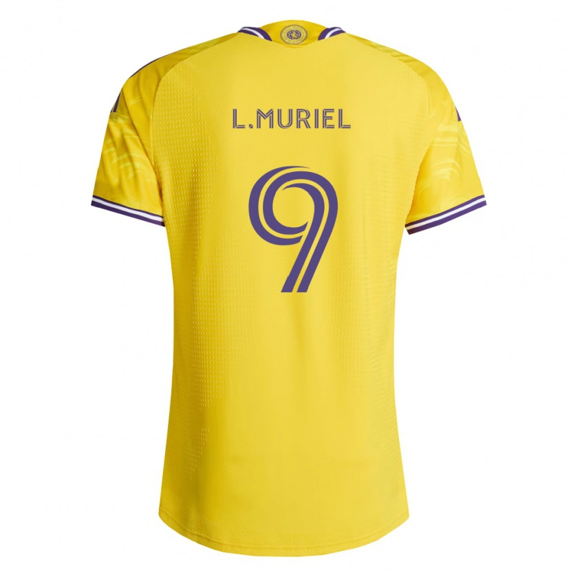 Danxen Heren Luis Muriel #9 Geel Paars Uitshirt Uittenue 2026/27 T-Shirt