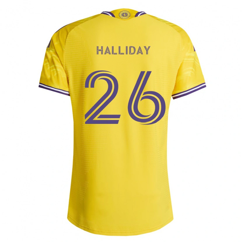 Danxen Heren Michael Halliday #26 Geel Paars Uitshirt Uittenue 2026/27 T-Shirt