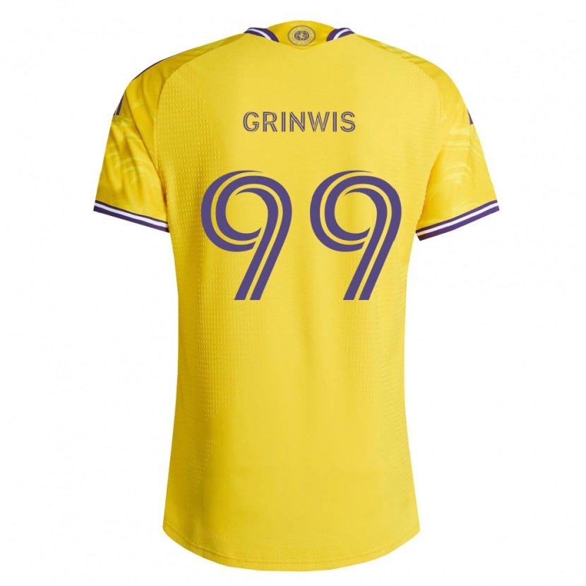 Danxen Heren Adam Grinwis #99 Geel Paars Uitshirt Uittenue 2026/27 T-Shirt