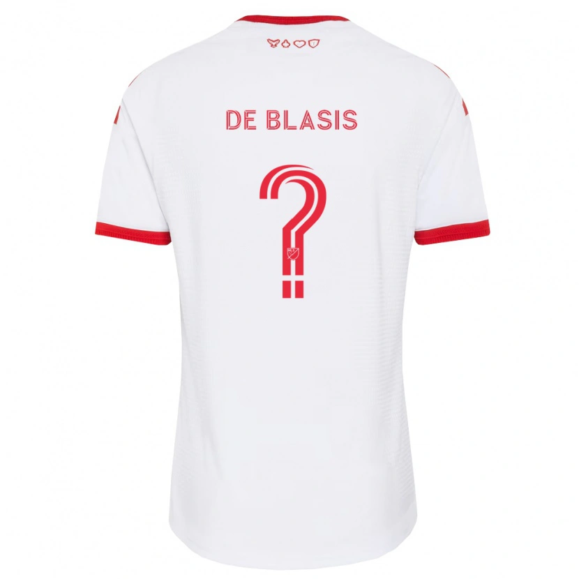 Danxen Heren Noah De Blasis #0 Wit Rood Zwart Uitshirt Uittenue 2026/27 T-Shirt