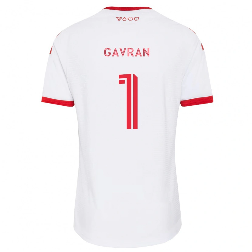 Danxen Heren Luka Gavran #1 Wit Rood Zwart Uitshirt Uittenue 2026/27 T-Shirt