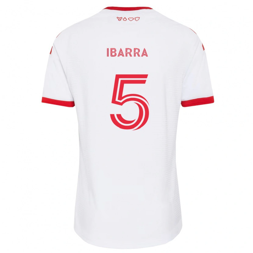 Danxen Heren Franco Ibarra #5 Wit Rood Zwart Uitshirt Uittenue 2026/27 T-Shirt