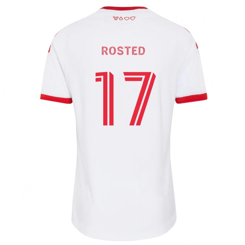 Danxen Heren Sigurd Rosted #17 Wit Rood Zwart Uitshirt Uittenue 2026/27 T-Shirt
