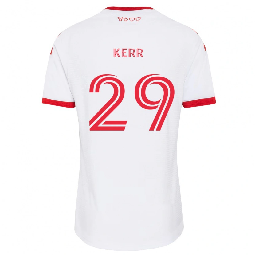 Danxen Heren Deandre Kerr #29 Wit Rood Zwart Uitshirt Uittenue 2026/27 T-Shirt