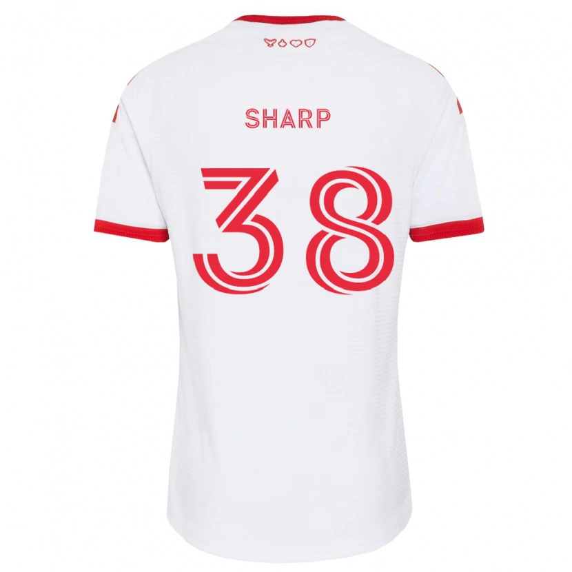 Danxen Heren Charlie Sharp #38 Wit Rood Zwart Uitshirt Uittenue 2026/27 T-Shirt