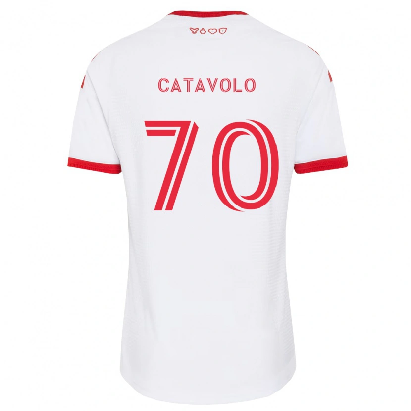 Danxen Heren Matthew Catavolo #70 Wit Rood Zwart Uitshirt Uittenue 2026/27 T-Shirt