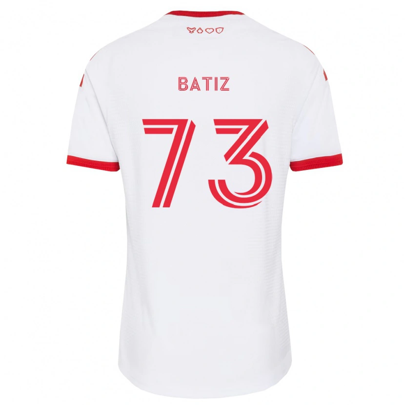 Danxen Heren Jesus Batiz #73 Wit Rood Zwart Uitshirt Uittenue 2026/27 T-Shirt