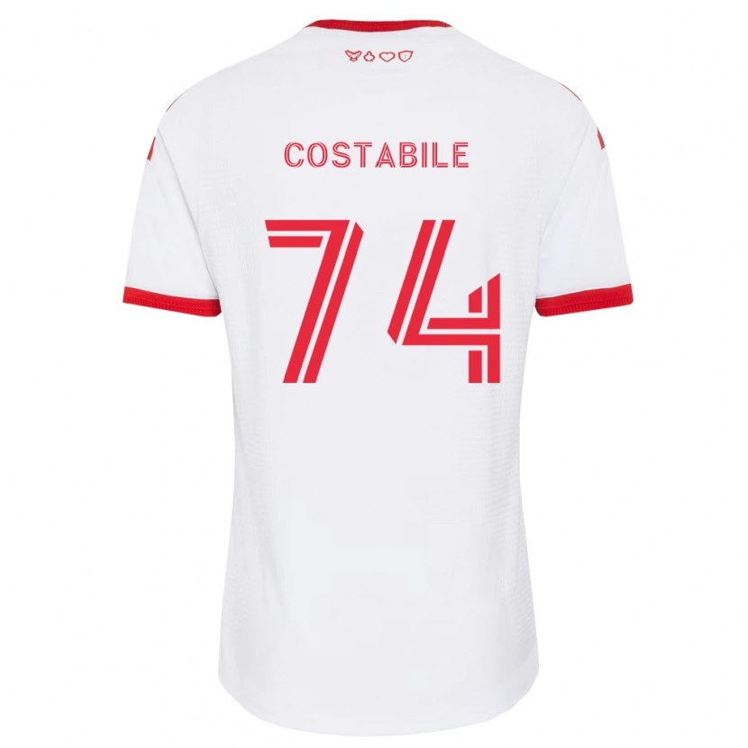 Danxen Heren Luca Costabile #74 Wit Rood Zwart Uitshirt Uittenue 2026/27 T-Shirt