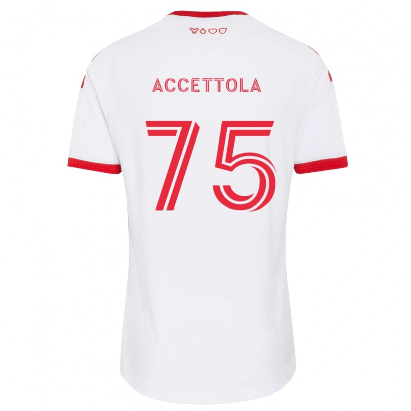 Danxen Heren Luca Accettola #75 Wit Rood Zwart Uitshirt Uittenue 2026/27 T-Shirt