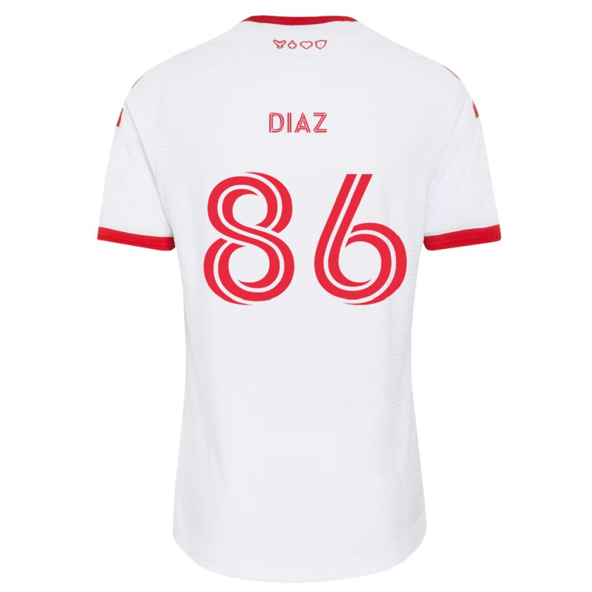 Danxen Heren Alec Díaz #86 Wit Rood Zwart Uitshirt Uittenue 2026/27 T-Shirt
