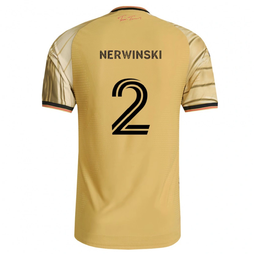 Danxen Heren Jake Nerwinski #2 Bruin Geel Zwart Uitshirt Uittenue 2026/27 T-Shirt