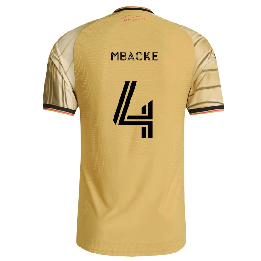 Danxen Heren Mamadou Mbacke #4 Bruin Geel Zwart Uitshirt Uittenue 2026/27 T-Shirt