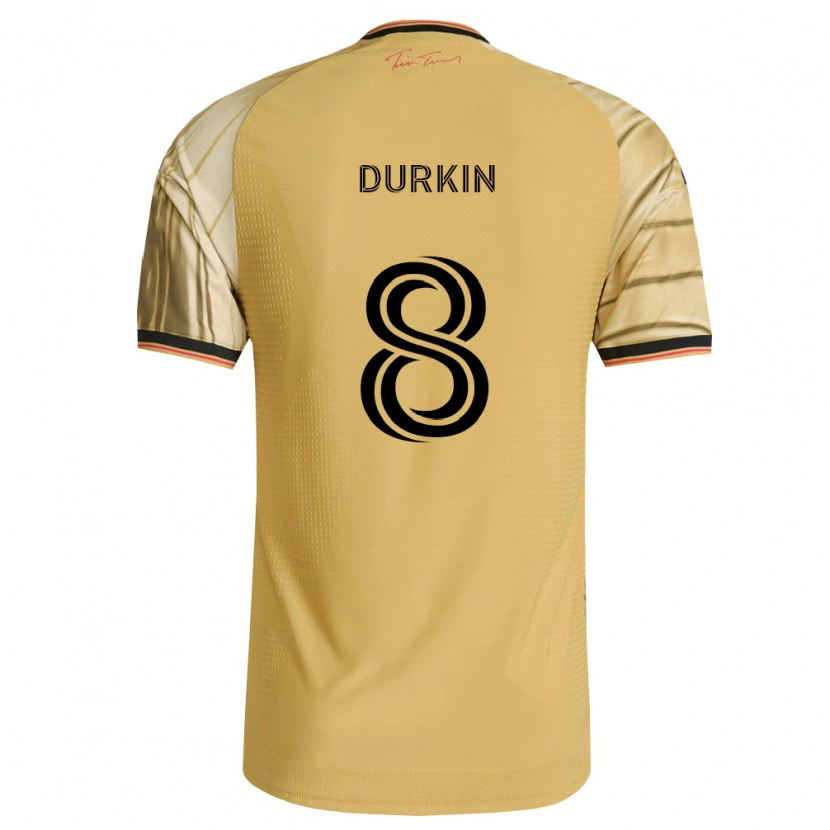 Danxen Heren Chris Durkin #8 Bruin Geel Zwart Uitshirt Uittenue 2026/27 T-Shirt