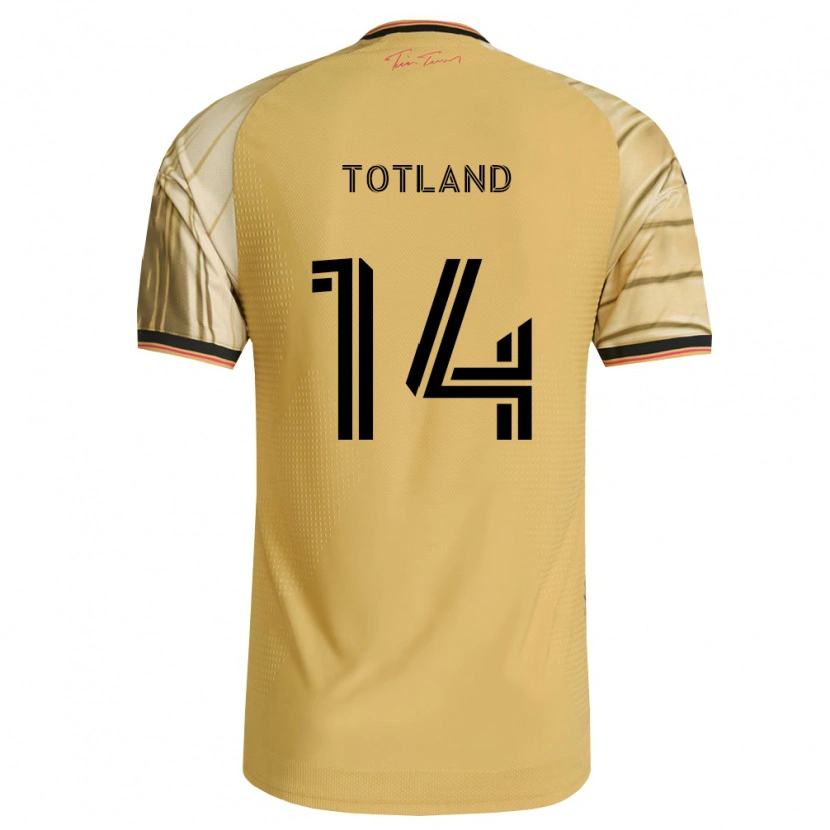 Danxen Heren Tomas Totland #14 Bruin Geel Zwart Uitshirt Uittenue 2026/27 T-Shirt