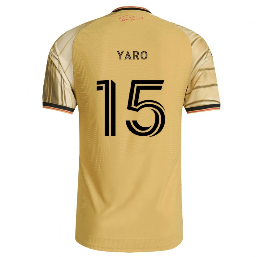 Danxen Heren Joshua Yaro #15 Bruin Geel Zwart Uitshirt Uittenue 2026/27 T-Shirt
