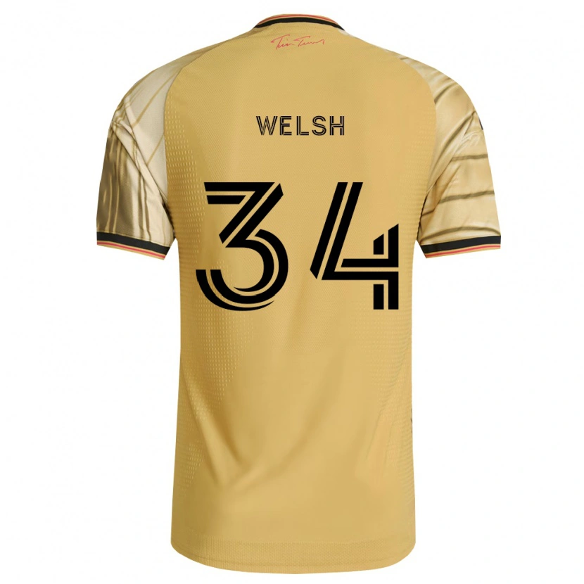 Danxen Heren Colin Welsh #34 Bruin Geel Zwart Uitshirt Uittenue 2026/27 T-Shirt