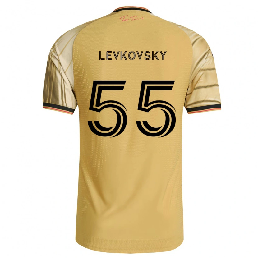 Danxen Heren Miroslav Levkovsky #55 Bruin Geel Zwart Uitshirt Uittenue 2026/27 T-Shirt