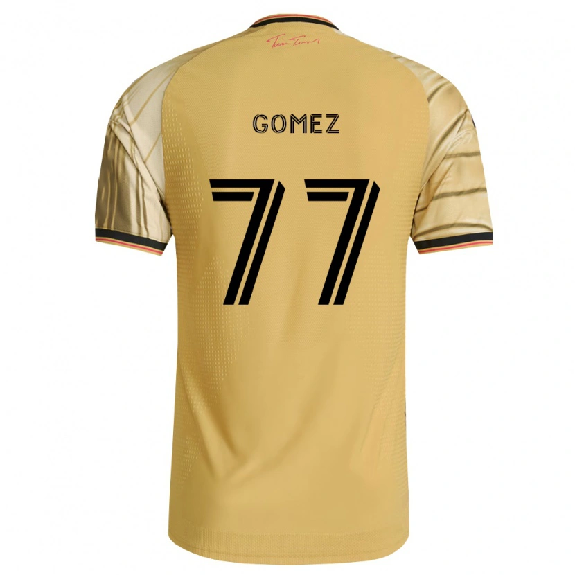 Danxen Heren Sam Gomez #77 Bruin Geel Zwart Uitshirt Uittenue 2026/27 T-Shirt