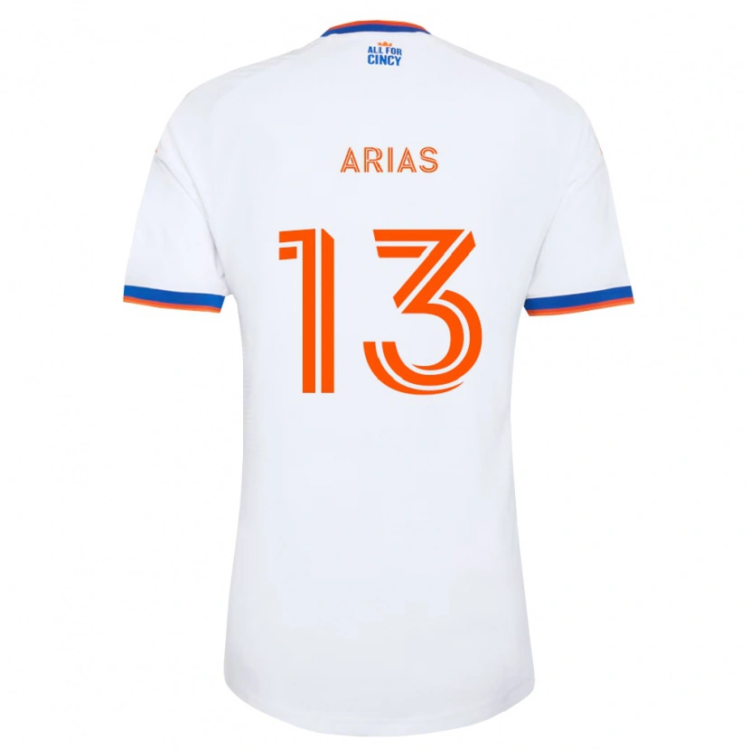 Danxen Heren Santiago Arias #13 Wit Marineblauw Oranje Uitshirt Uittenue 2026/27 T-Shirt