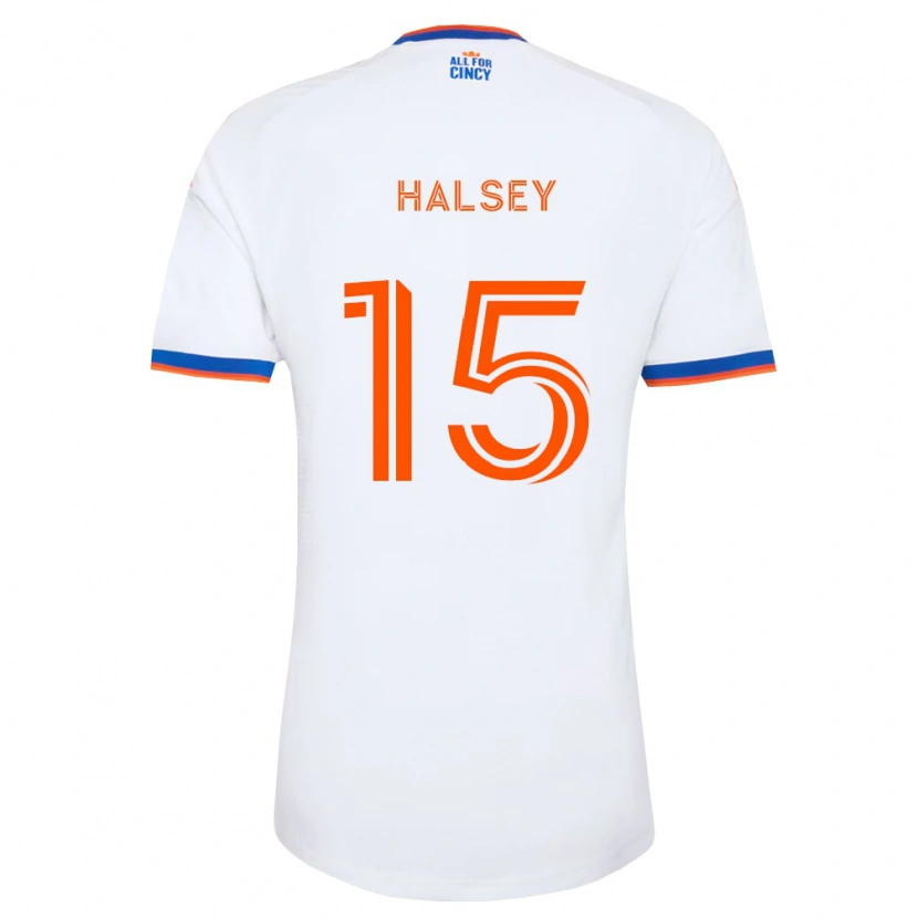 Danxen Heren Bret Halsey #15 Wit Marineblauw Oranje Uitshirt Uittenue 2026/27 T-Shirt