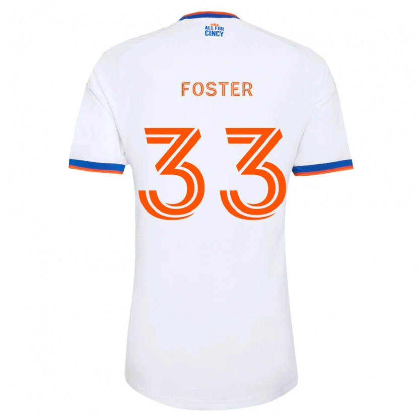 Danxen Heren Isaiah Foster #33 Wit Marineblauw Oranje Uitshirt Uittenue 2026/27 T-Shirt
