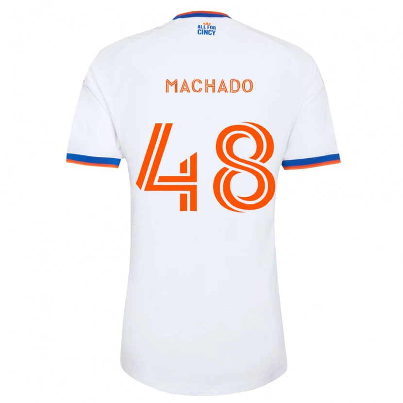 Danxen Heren Juan Machado #48 Wit Marineblauw Oranje Uitshirt Uittenue 2026/27 T-Shirt