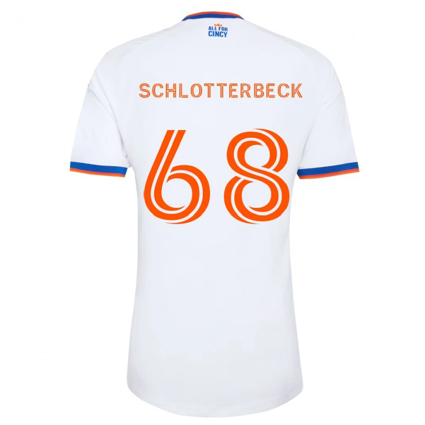 Danxen Heren Ryan Schlotterbeck #68 Wit Marineblauw Oranje Uitshirt Uittenue 2026/27 T-Shirt