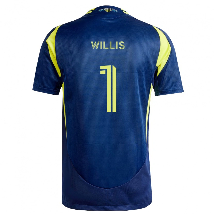 Danxen Heren Joe Willis #1 Geel Marineblauw Uitshirt Uittenue 2026/27 T-Shirt