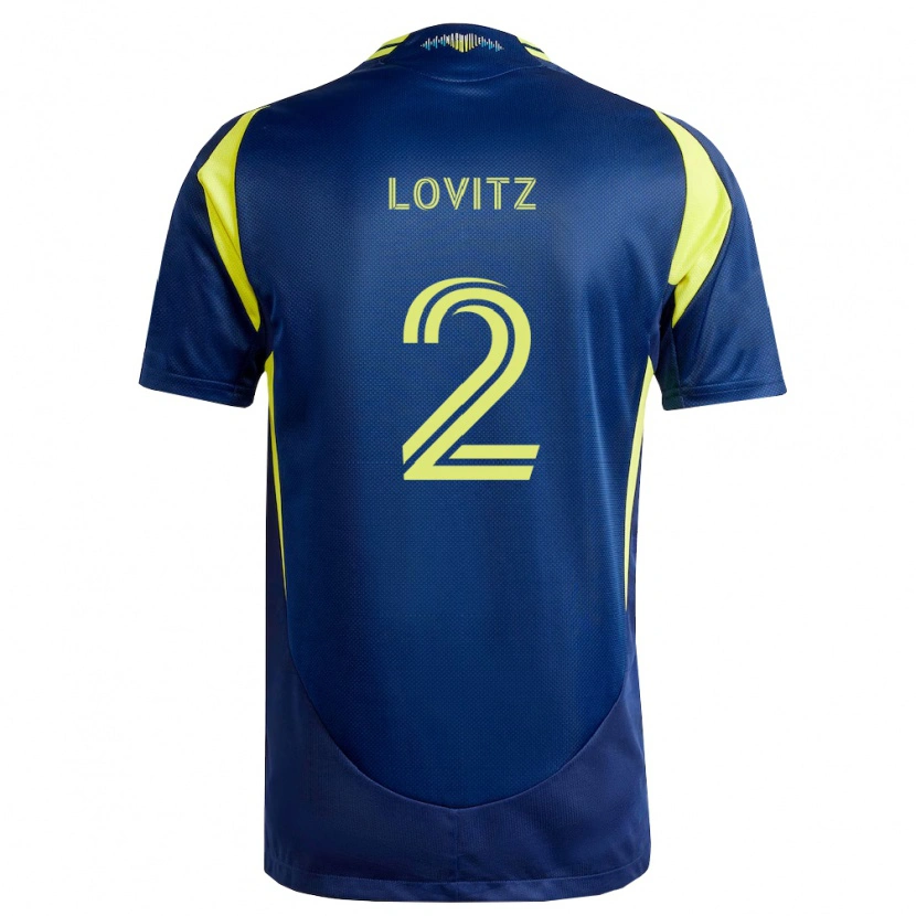 Danxen Heren Daniel Lovitz #2 Geel Marineblauw Uitshirt Uittenue 2026/27 T-Shirt