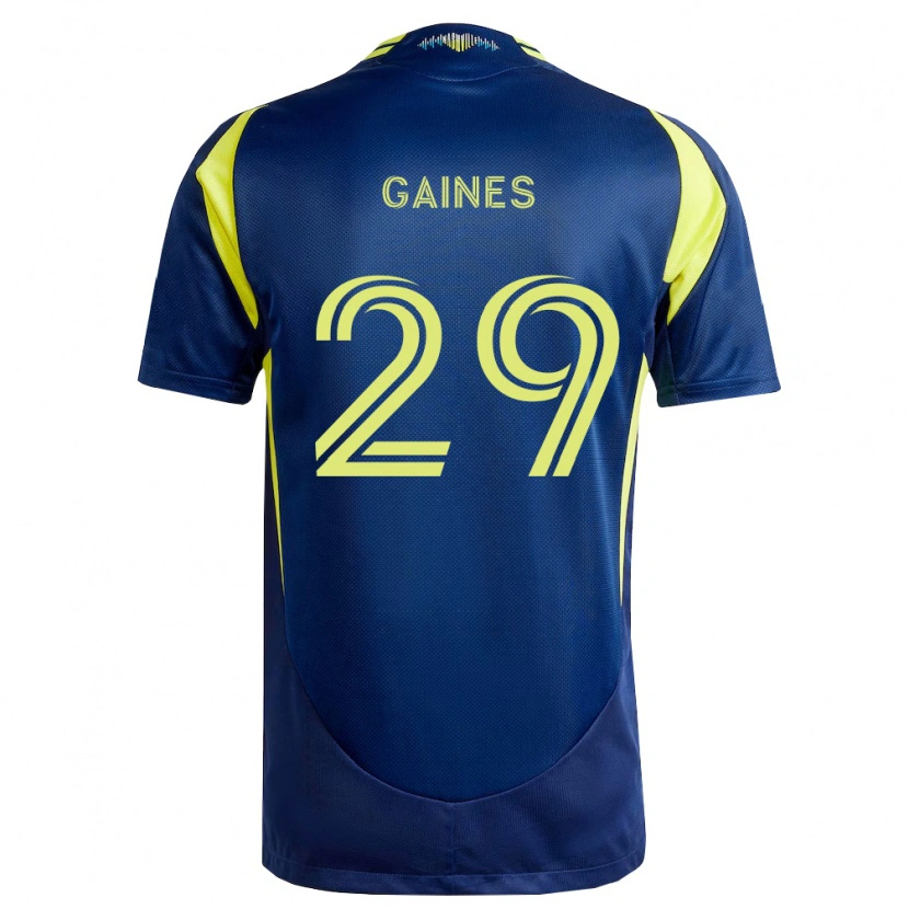 Danxen Heren Julian Gaines #29 Geel Marineblauw Uitshirt Uittenue 2026/27 T-Shirt