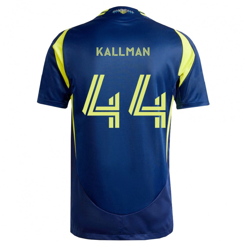 Danxen Heren Brent Kallman #44 Geel Marineblauw Uitshirt Uittenue 2026/27 T-Shirt