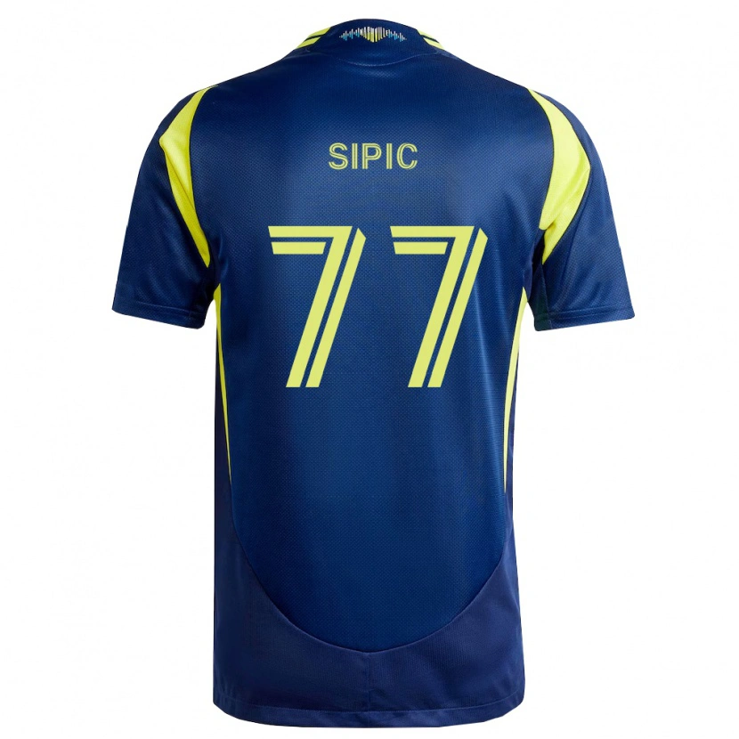 Danxen Heren Adem Sipić #77 Geel Marineblauw Uitshirt Uittenue 2026/27 T-Shirt