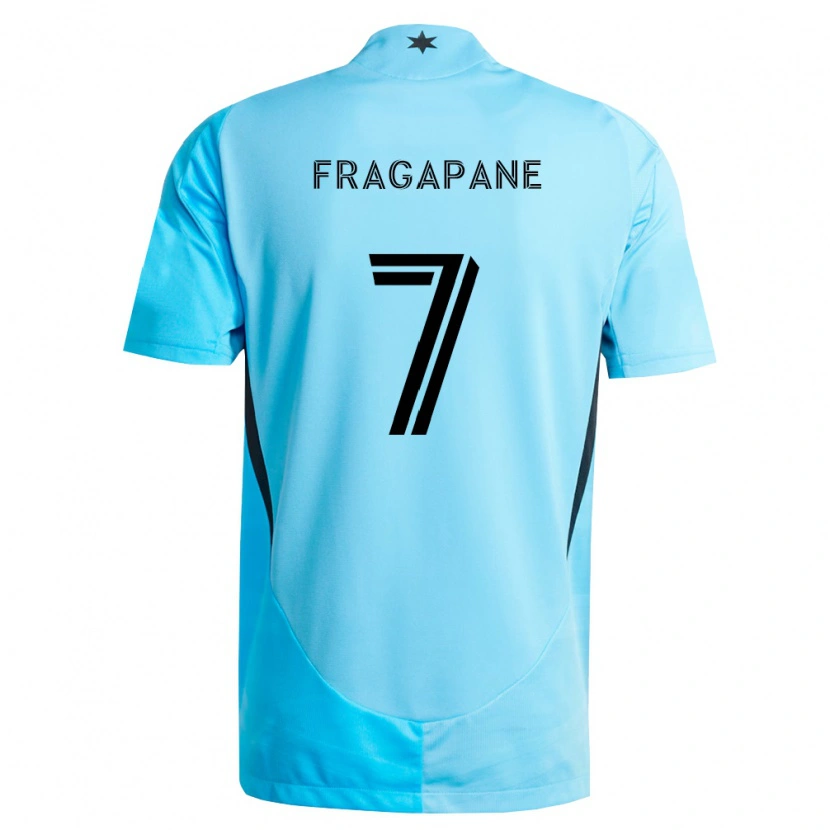 Danxen Heren Franco Fragapane #7 Lichtblauw Zwart Uitshirt Uittenue 2026/27 T-Shirt