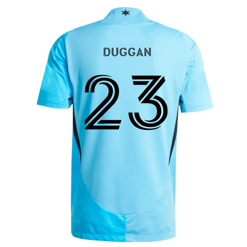 Danxen Heren Morris Duggan #23 Lichtblauw Zwart Uitshirt Uittenue 2026/27 T-Shirt