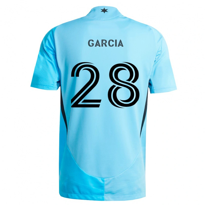 Danxen Heren Mender García #28 Lichtblauw Zwart Uitshirt Uittenue 2026/27 T-Shirt