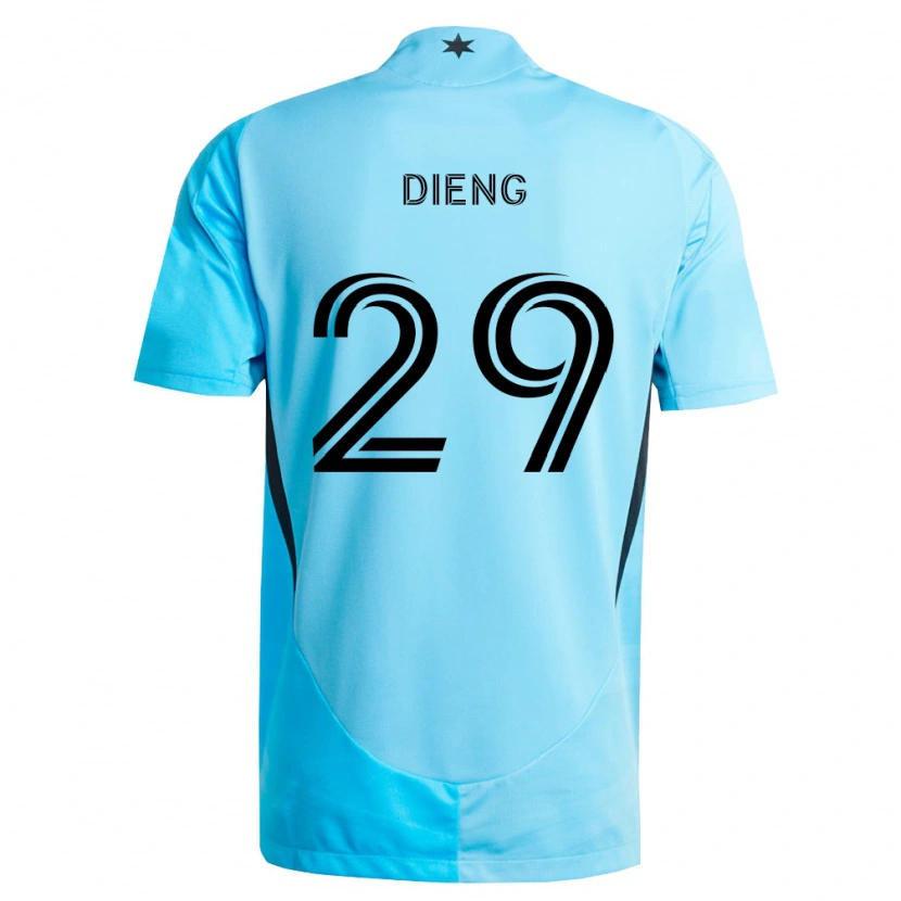 Danxen Heren Mamadou Dieng #29 Lichtblauw Zwart Uitshirt Uittenue 2026/27 T-Shirt