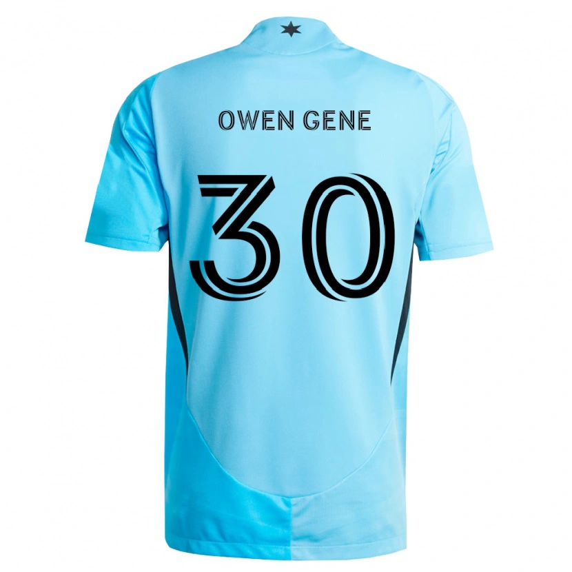 Danxen Heren Owen Gene #30 Lichtblauw Zwart Uitshirt Uittenue 2026/27 T-Shirt