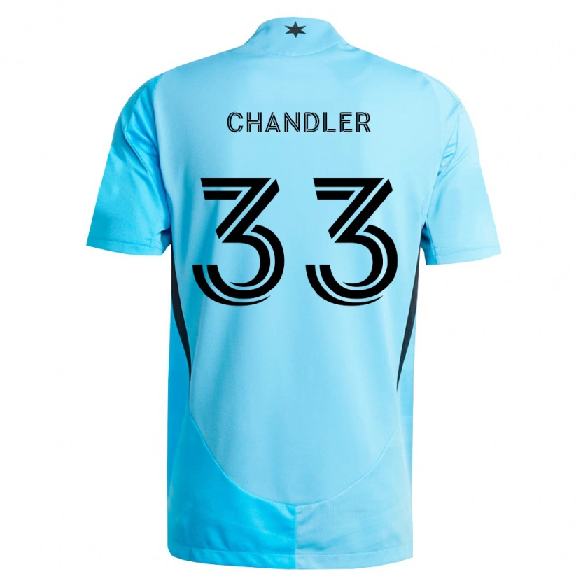 Danxen Heren Kieran Chandler #33 Lichtblauw Zwart Uitshirt Uittenue 2026/27 T-Shirt