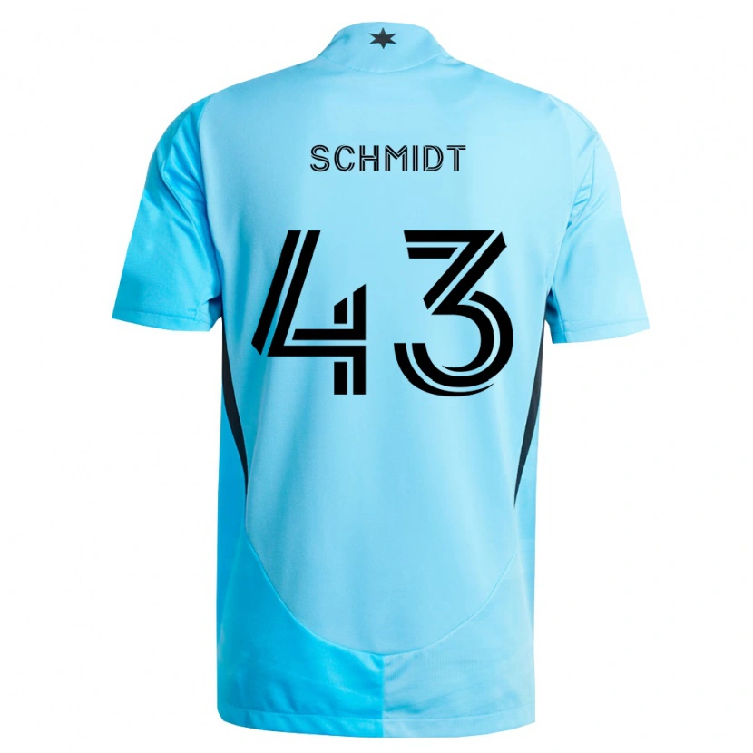 Danxen Heren William Schmidt #43 Lichtblauw Zwart Uitshirt Uittenue 2026/27 T-Shirt